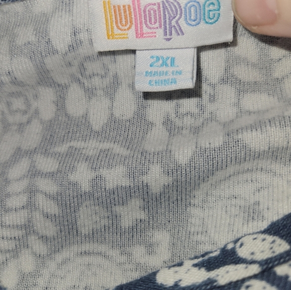 LulaRoe Womans Blue/White Button Up Dress Size 2xl - Picture 11 of 12